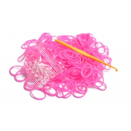  GUMKI KOLOROWE LOOM BAND STARTER 200 RÓŻOWY 