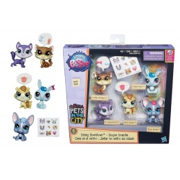 LITTLEST PET SHOP OBIAD NA MIEŚCIE 5x FIGURKA LPS